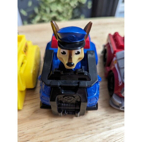 Paw Patrol Lot 3 Mini push racers 3 inch Rubble Chase & Digger plastic toys - Picture 3 of 9